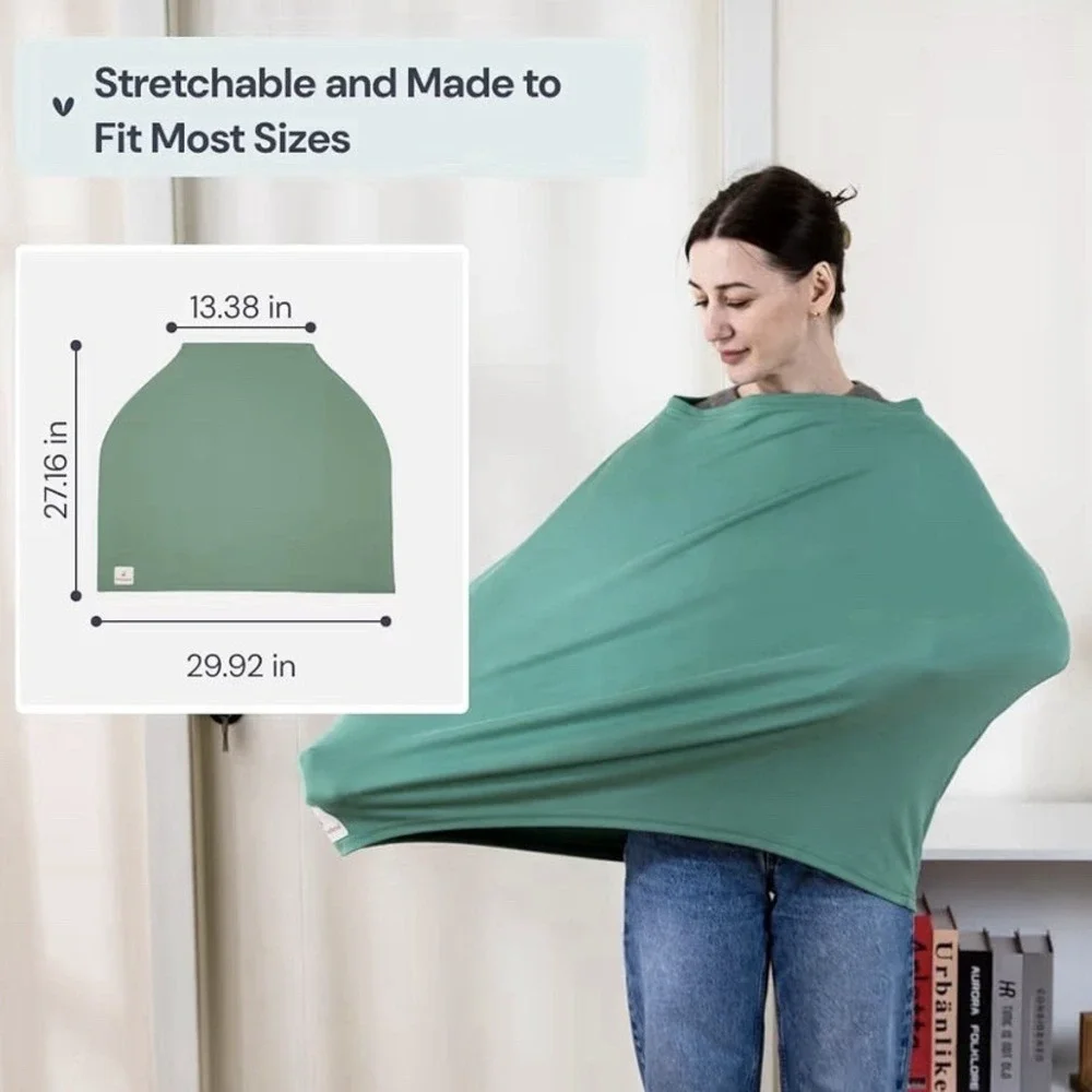 BabbleRoo Nursing Cover For Breastfeeding 95% Viscose Muslin, Multi-use For Car